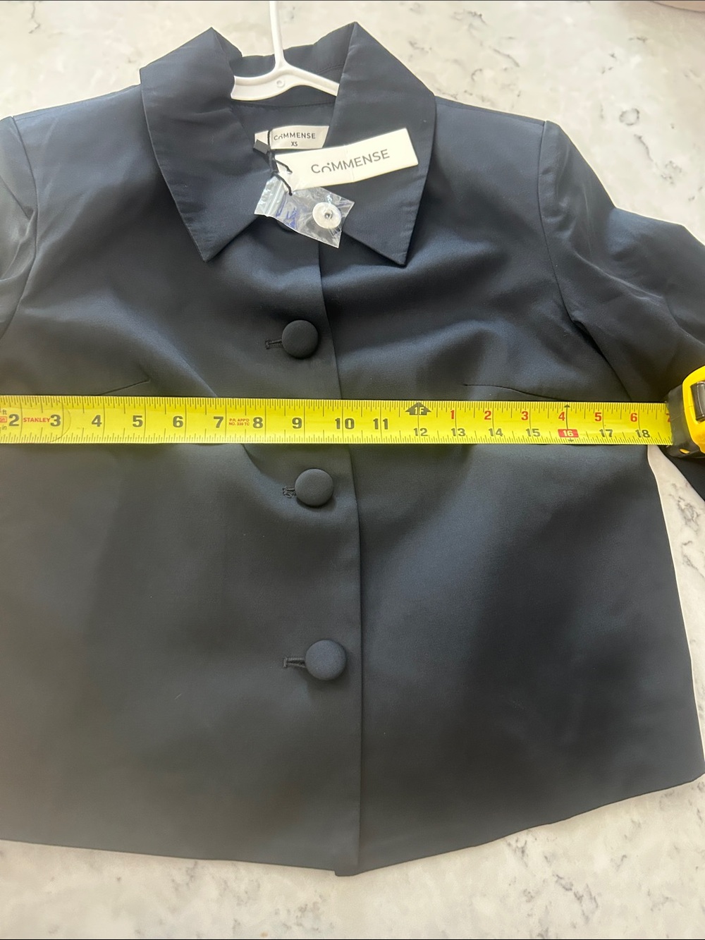Commense Blue Button Front Jacket - Picture 7 of 7